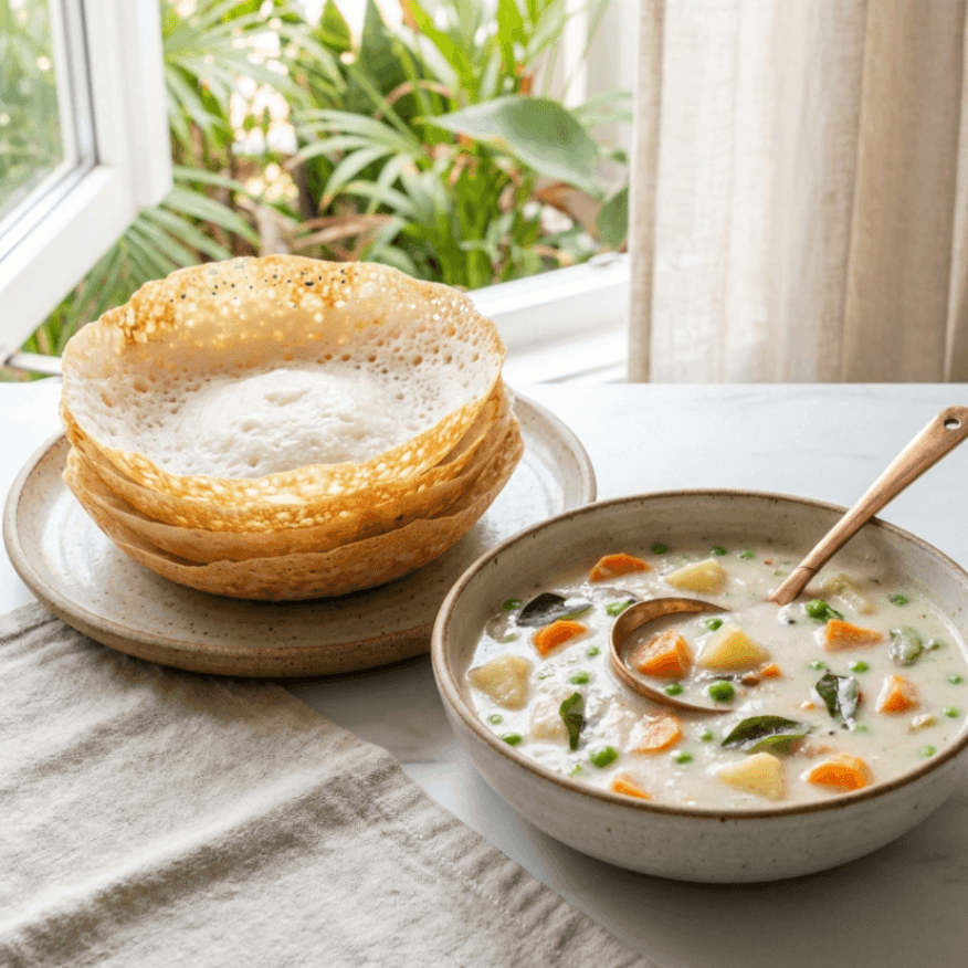  Appam & Vegetable Stew